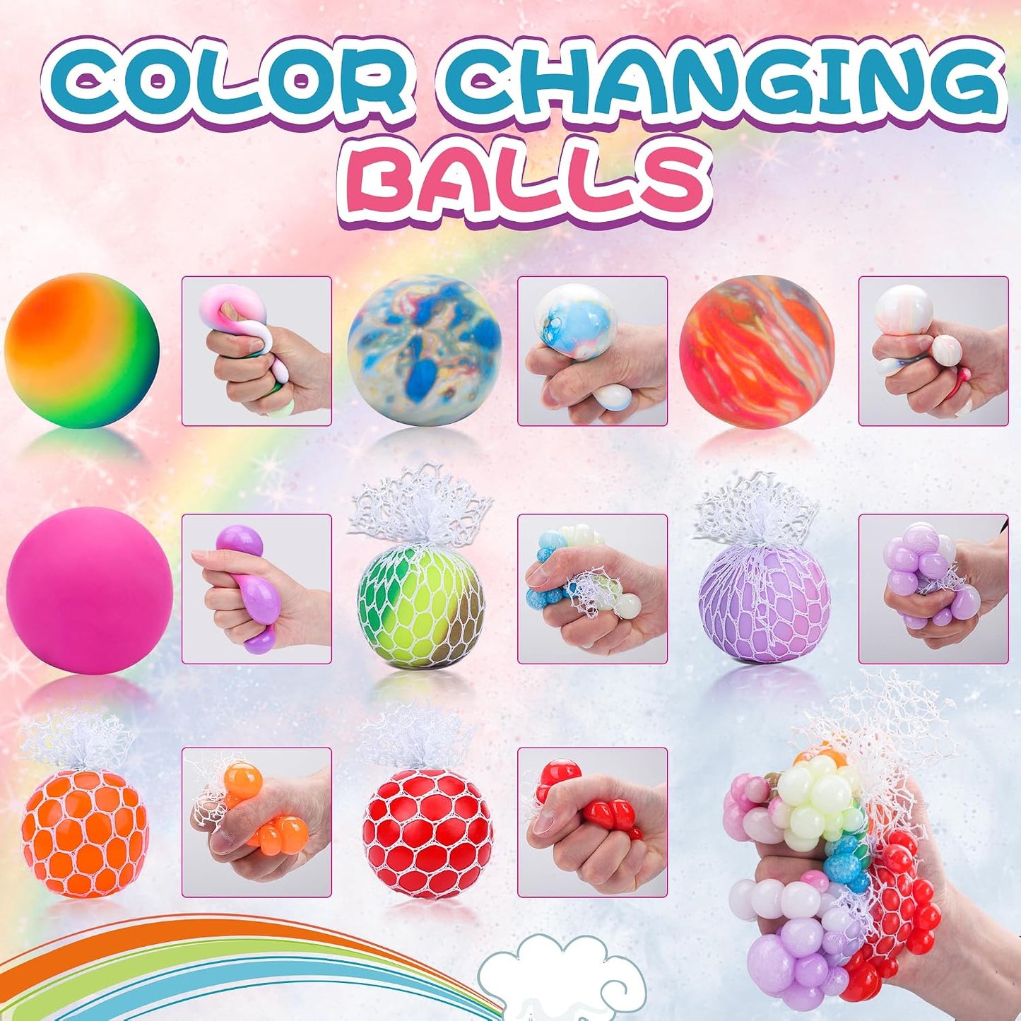 36 Pack Stress Balls, Squishy Balls, Squishy Fidget Stress Relief