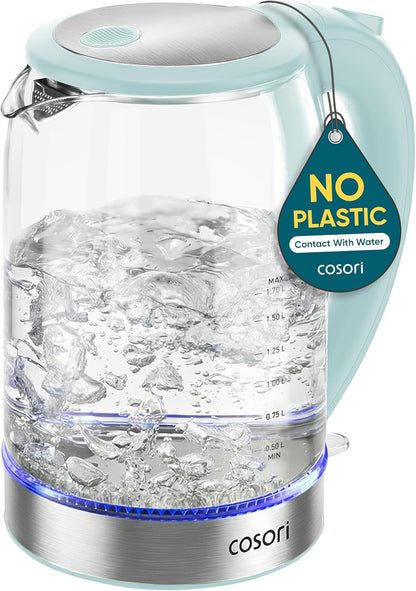 Cosori Electric Kettle, No Plastic Contact with Water, 1.7L, White
