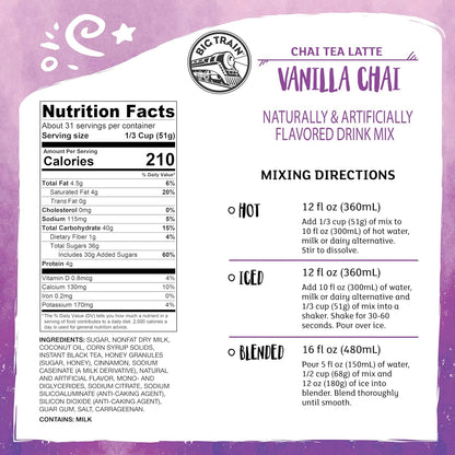 Big Train Vanilla Bean Blended Crème Beverage Mix, 3.5 Pound (Pack of 1) - Colors A