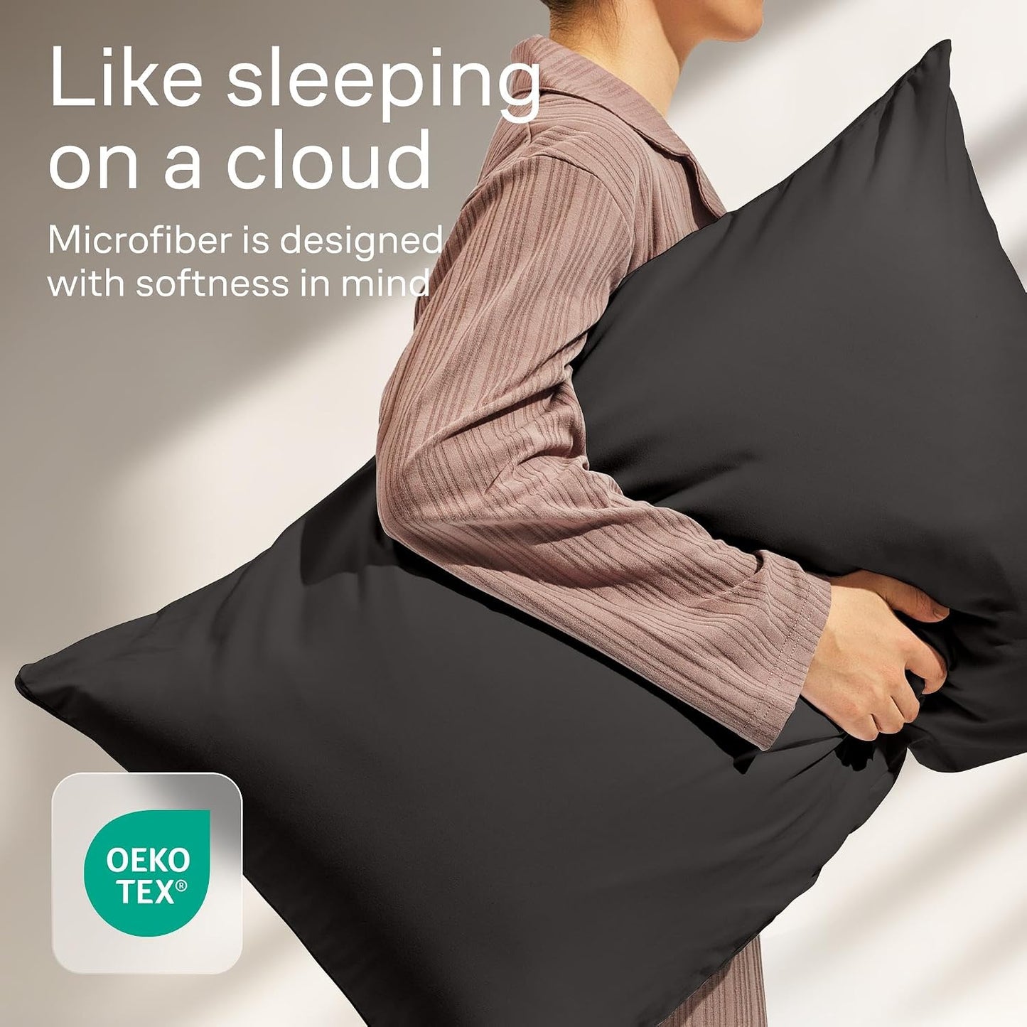 Ultra Soft Pillow Protectors with Zipper Standard Size - Set of 8 Breathable Pillow Covers - 100% Protection Against Stains, Dust & Dirt - Machine Washable (White)