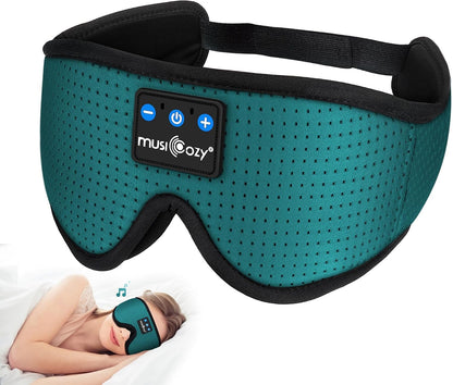 MUSICOZY Sleep Headphones, Bluetooth 5.4 Sleep Mask Headband Headphones Sleeping Eye Mask, Wireless Music Earbuds Earphones with HD Stereo Speakers for Side Sleepers, Cool Gadgets Unique Gift