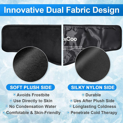 RelaxCoo Neck Ice Pack Wrap, Reusable Gel Ice Pack for Neck Shoulders, Cold Compress Therapy for Pain Relief, Injuries, Swelling, Bruises, Sprains, Inflammation and Cervical Surgery Recovery
