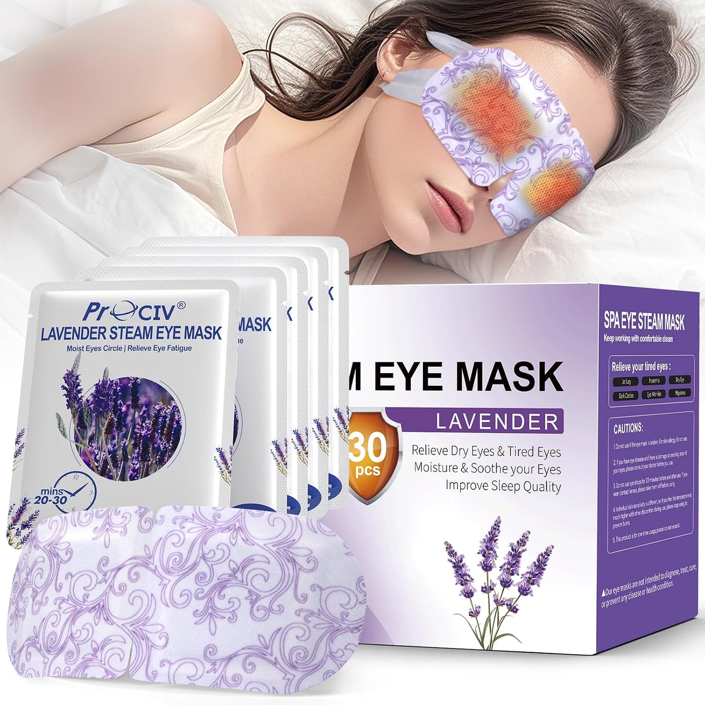 16 Packs Steam Eye Mask,Warm Eye Compress for Dry Eyes Sleep Mask,Hot Auto Heated Eye Masks Relaxing Items for Women Moist Heat for Eyes Soothing Eye Fatigue,Disposable EyeMask for SPA Essentials