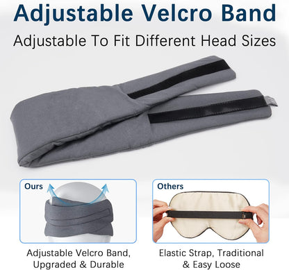 Sleep Eye Mask - Ultra Soft Comfortable Sleeping Mask for for Home Sleep Travel Shift Work, Nose Pad Designed Light Blocking Eye Blinder, Fully Adjustable Strap and Skin Friendly