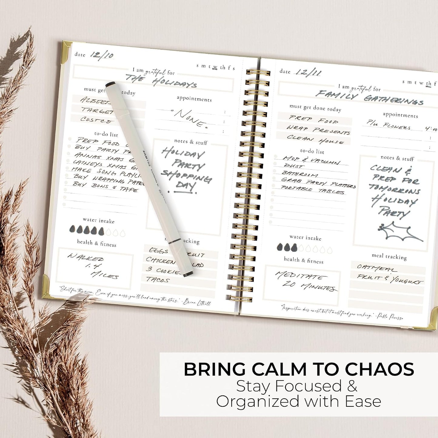 Beautiful To Do List Notebook - Aesthetic Undated ADHD Daily Planner Gift
