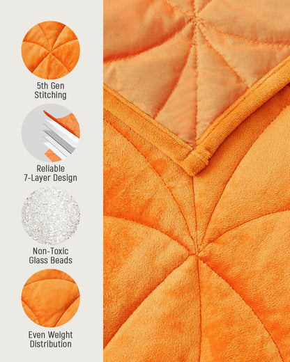 Weighted Lap Blanket 7 lbs for Adults, Luxury Soft Small Weighted Blanket, Compact Portable Weighted Lap Pad for Relaxation, Sleeping, Travel, All-Season Use, Forest Green, 40" x 52"