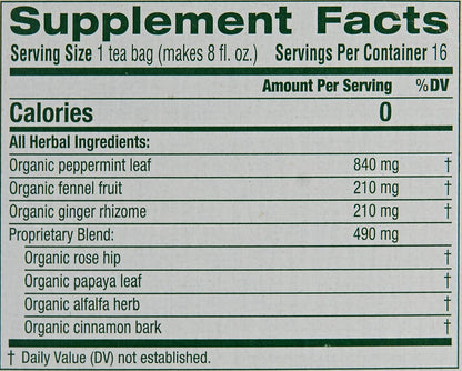 Traditional Medicinals Organic Lemon Ginger Tea, 1.13 Oz, 16 Count
