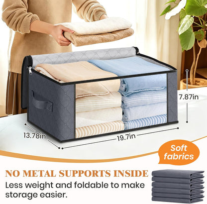 Fab totes Storage Bags for Clothes Blanket Storage Bins with Lids