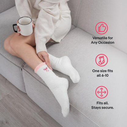 COOLMATE Fuzzy Socks for Women Gift Box – Cozy Soft Cloud Socks for Spa Home, Mother’s Day Gifts for Mom Grandma