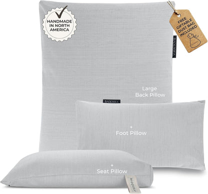 BADESOFA® Luxury Bath Pillow M in Ivory, Quick-Drying Bath Back Pillow