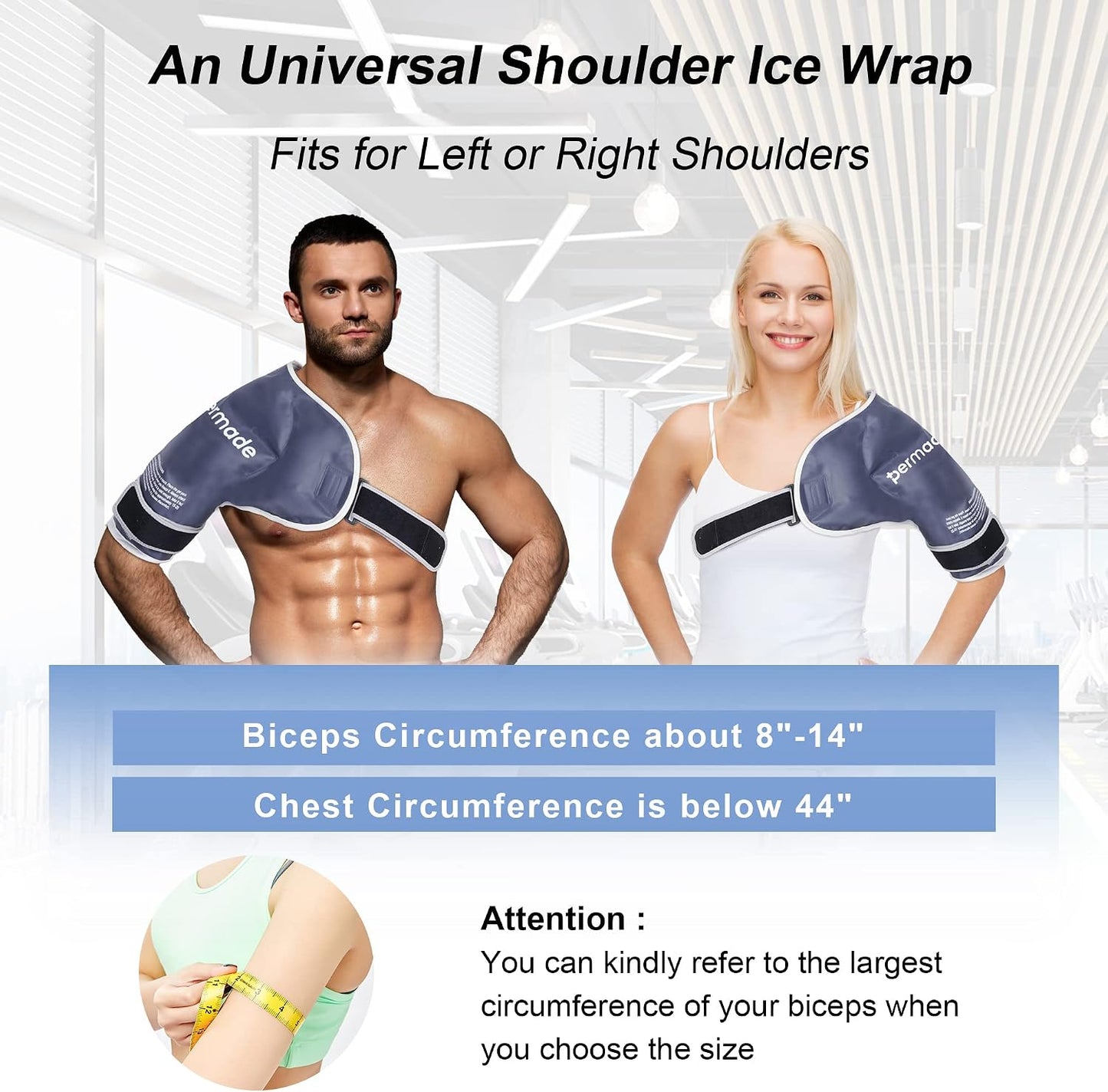 Shoulder Ice Pack Rotator Cuff Cold Therapy, Reusable Ice Pack Wrap Shoulder Cold Pack