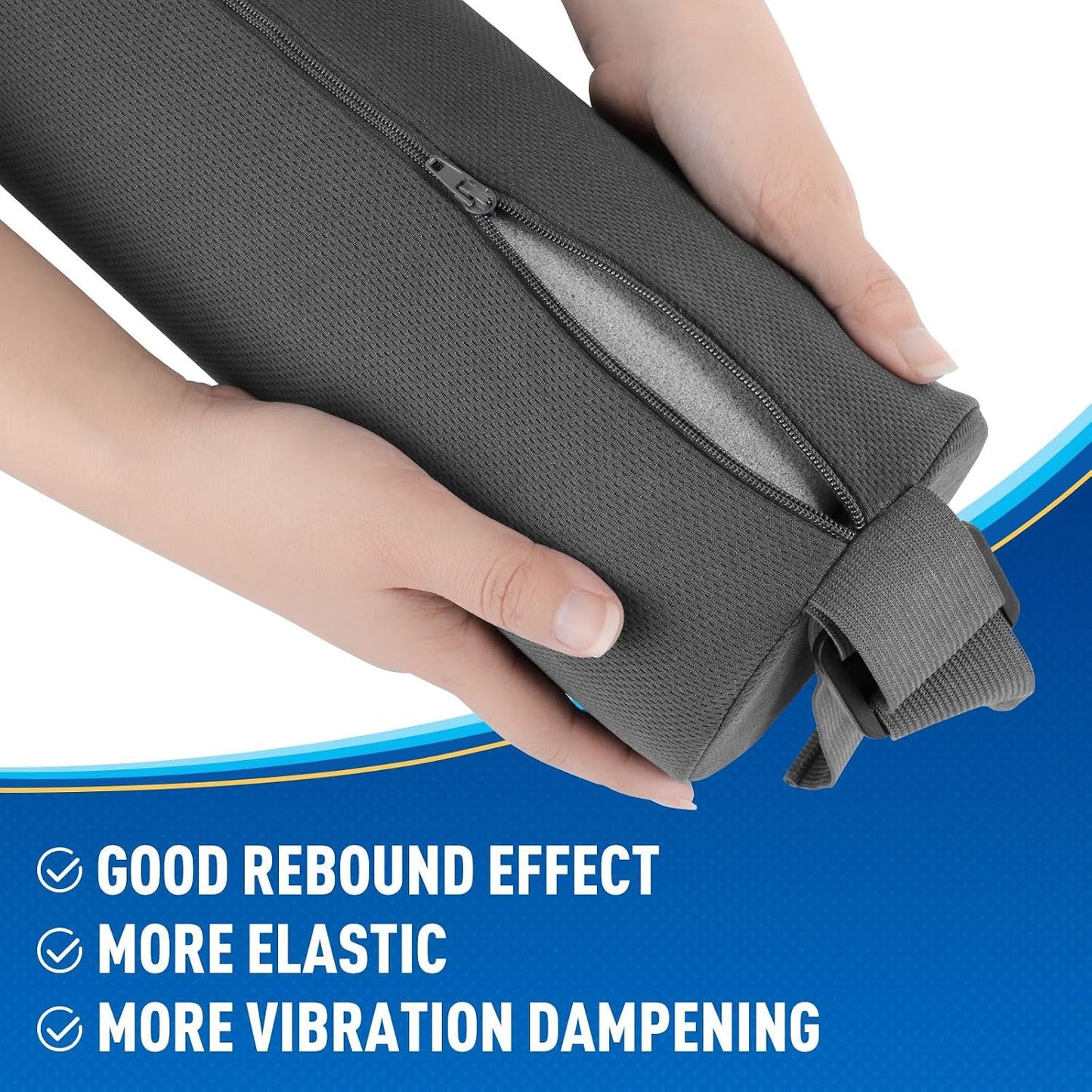 CushZone Lumbar Roll Support Pillow for Office Chair, Car, Gaming Chair, Memory Foam Back Cushion with Washable Cover for Relieving Back Pain & Improving Posture,Black