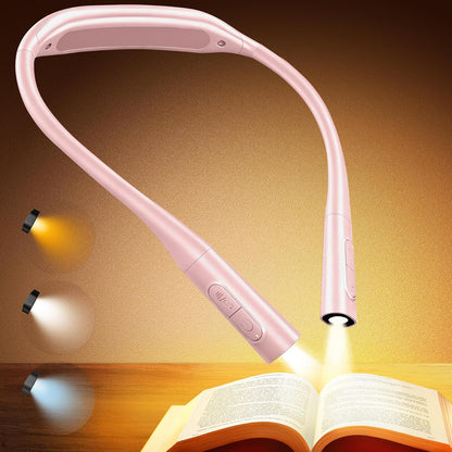 Glocusent Neck Book Light, Rechargeable Neck Lights for Crafts Reading