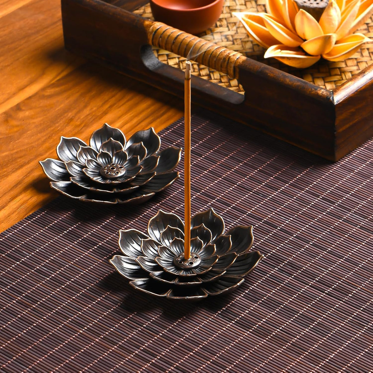 SLKIJDHFB Incense Burner - Lotus Incense Stick Holder 2Pcs