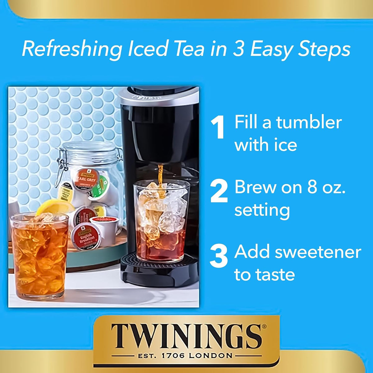 Twinings English Breakfast Black Tea K-Cup Pods for Keurig, 56 Count (Pack of 1) Smooth, Flavourful, Robust, Caffeinated, Enjoy Hot or Iced