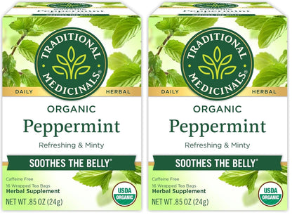 Traditional Medicinals Tea Peppermint Organic, 16 ct