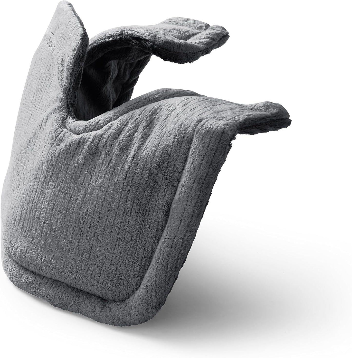 Sunbeam Contoured Heating Pad for Neck & Shoulder Pain Relief with Auto Shut Off Moist Heating Option 22 x 19 Grey