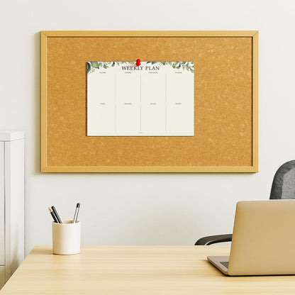 Weekly Planner Notepad, Undated Tear Off Weekly To Do List Notepad, 11.5" x 8", Eucalyptus Design on Cream Base, Premium Thick Paper and Cardboard Back Support, Desk Planner for Work, Office and Home.