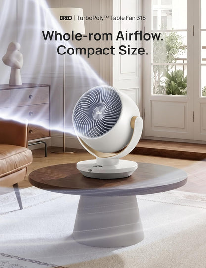 DREO Fan for Bedroom, Desk Air Circulator Fan with Remote, 11 Inch Table Fans for Whole Room, 65ft Powerful Airflow, 120° Vertical Manual +90° Oscillating, 4 Speeds, 8H Timer, 25dB Quiet Fan, Home