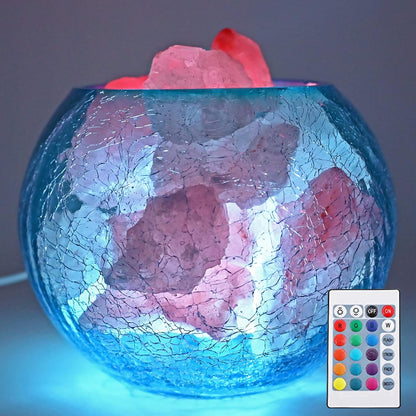 Himalayan Salt Lamp, Remote, 16Colors&4Modes, Home/Yoga/Office