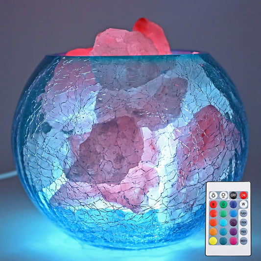 Himalayan Salt Lamp, Remote, 16Colors&4Modes, Home/Yoga/Office