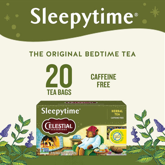 Celestial Seasonings Sleepytime Herbal Tea, Variety Pack - Caffeine Free Sleep Tea, 20 Tea Bags Per Box (Pack of 6)