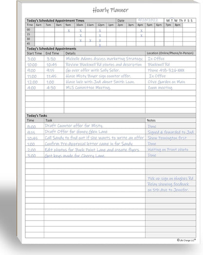Life Charge Weekly Planner Notepad for Work & Home, Weekly To Do List Pad with Daily Checklist, Priority & Notes, 60 Pages, 8.5 x 11 Letter, Landscape