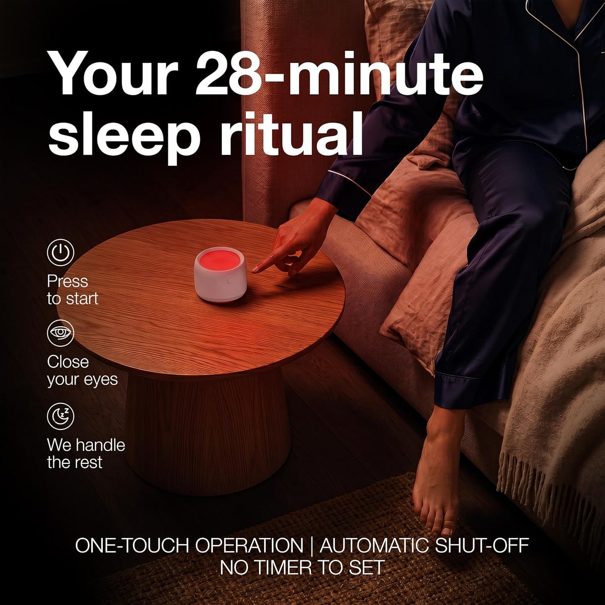 Helight Red Light Therapy Sleep Device – 630nm Pure Red Light Lamp Sleep Aid to Support Deep Relaxation – Rest Lamp Backed by Science for Adults & Kids Bedrooms