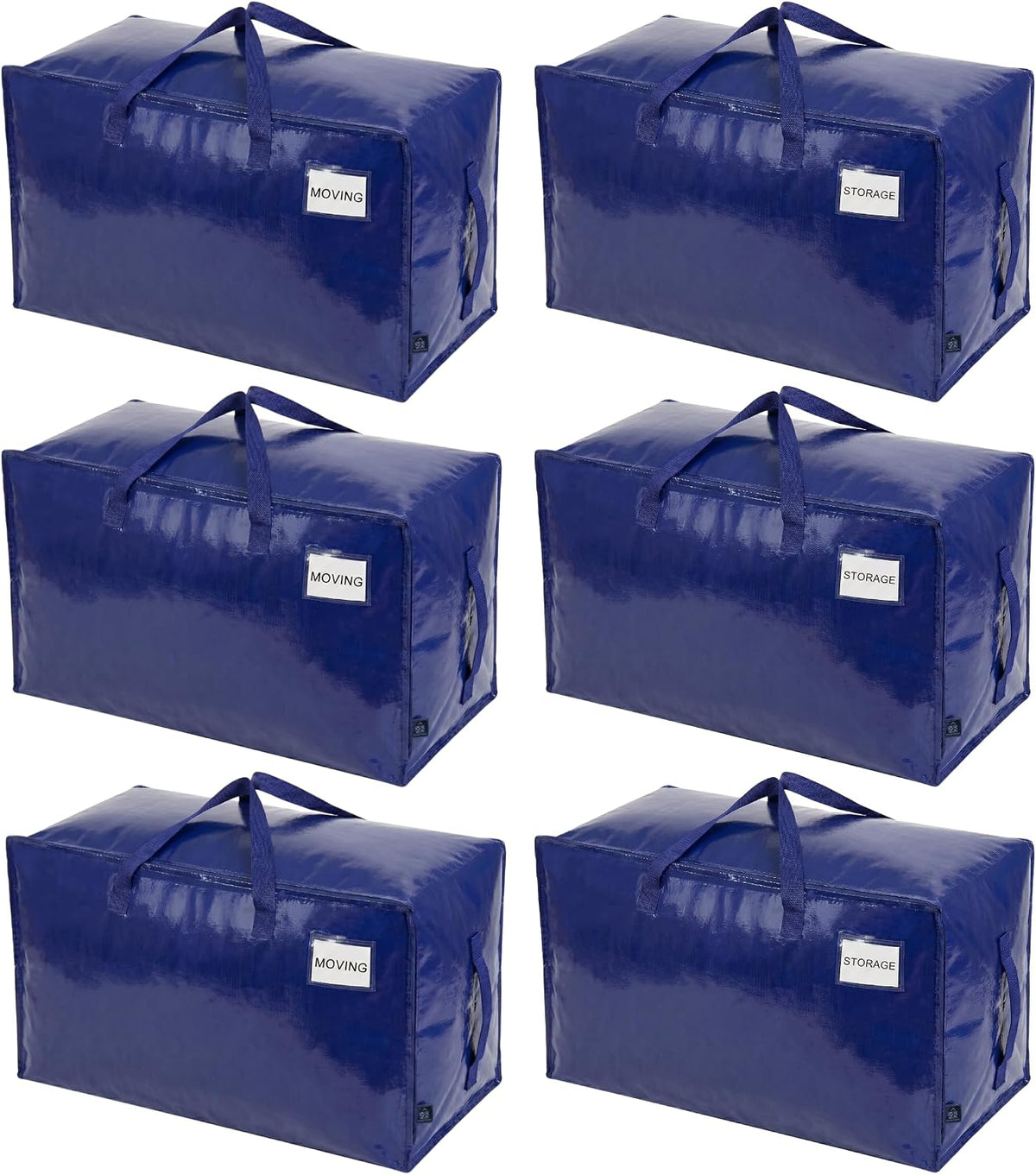 VENO Clear Extra Large Moving Bags & Storage Totes, Heavy Duty Organizer with Reinforced Handles & Strong Zippers for Clothes, College Dorm Essentials, Moving Supplies