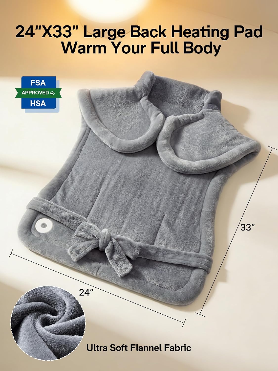 ALLJOY Heating Pad for Neck and Shoulders and Back Pain Relief