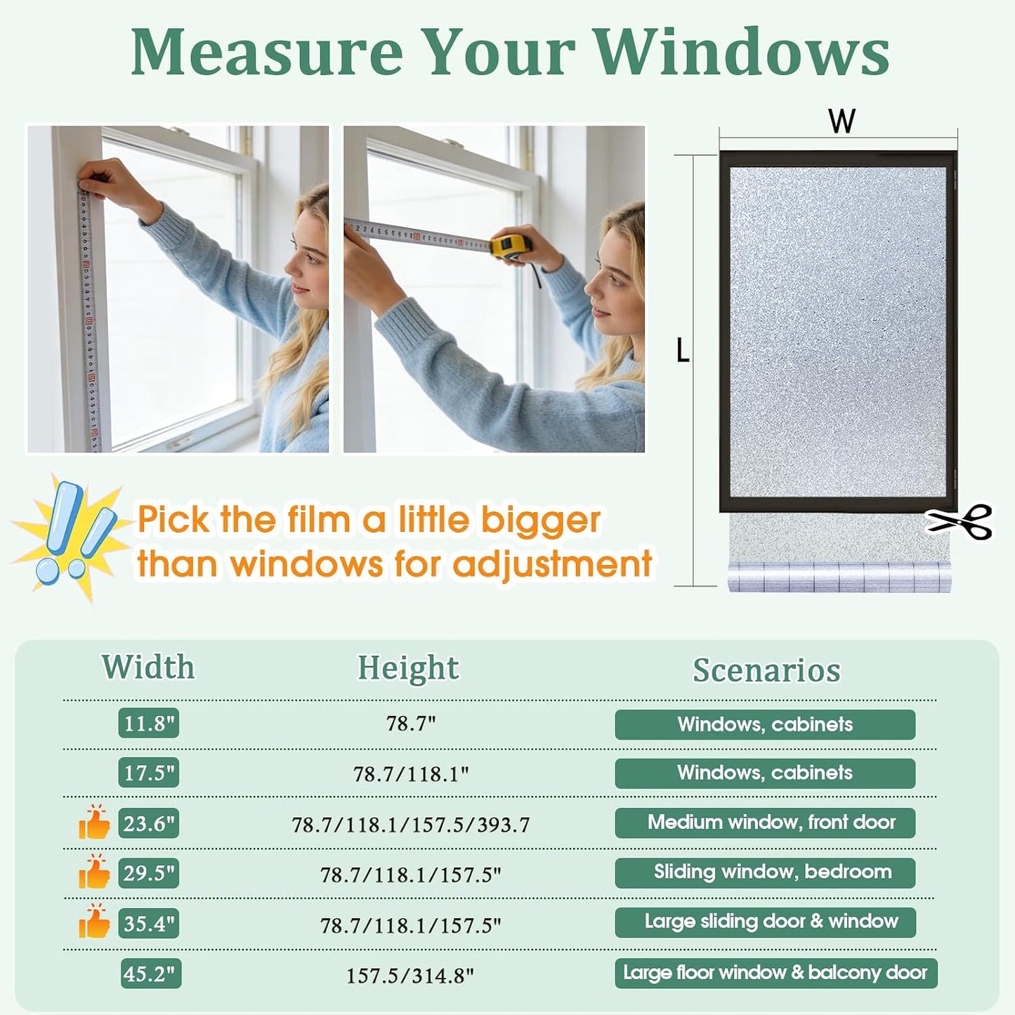 Coavas Blackout Window Privacy Film, Geometric Pattern, 11.8" x 78.7"