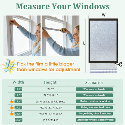 Coavas Blackout Window Privacy Film, Geometric Pattern, 11.8" x 78.7"