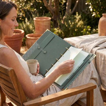 Aesthetic Clipboard Binder with Dividers - 3 Ring Organizer for Work