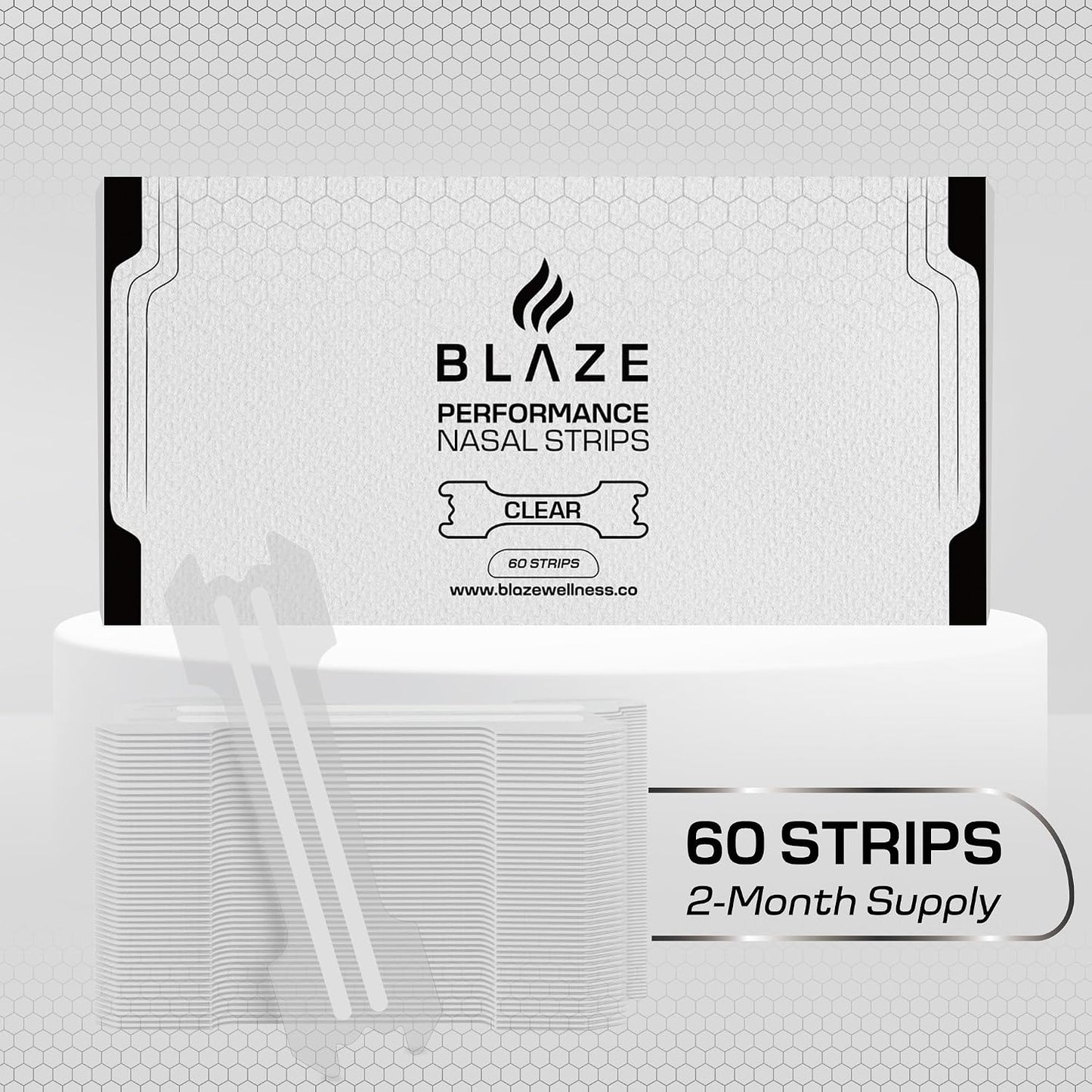 Performance Nose Strips for Breathing (60 Count) - Oil & Sweat Proof Adhesive - Athletic Nasal Strips for Snoring & Sleeping - Black, Wide, Universal Fit, Extra Strength Snoring Solution for Sleep