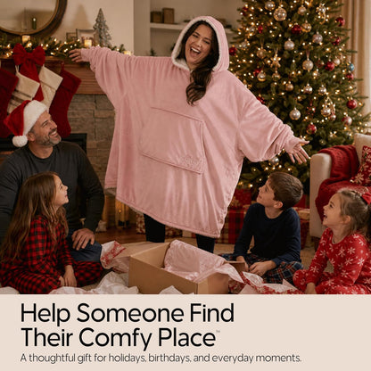 THE COMFY Original | From Shark Tank | Patented | Oversized Sherpa Wearable Blanket Hoodie| Gift for Women & Men | One Size