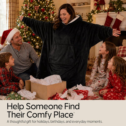 THE COMFY Original | From Shark Tank | Patented | Oversized Sherpa Wearable Blanket Hoodie| Gift for Women & Men | One Size