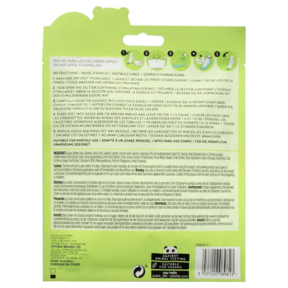 Oh K! Foot Peel Mask - Pomegranate - Foot Peeling Mask for Dry Feet and Cracked Heels - Feet Exfoliant with Pomegranate and Coconut Oil - 1 Pair
