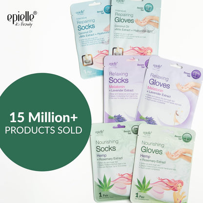 Epielle Foot Peel Mask | 2 Pairs | For Cracked Heels, Dead Skin & Calluses | Smooth & Repair Rough, Dry Skin | Beauty Gift, Spa Day, Gift Set | Korean Skincare