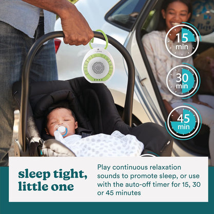 MyBaby Sound Machine, White Noise for Baby, Travel, Nursery and On The Go, 4 Soothing Sounds, Integrated Clip, Small and Lightweight, Great for Registry Gift