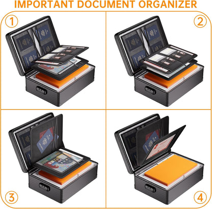 DocSafe 5200°F Fireproof Document Organizer Box with Lock, Heat Insulated