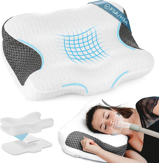 Elviros CPAP Pillow HSA/FSA for Side Back and Stomach Sleepers