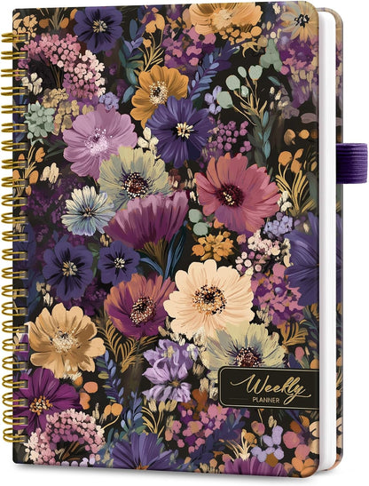 Taja Undated Weekly Planner, Weekly To Do List Notebook with Goal & Habit Tracker Organizer, A5 Weekly Planner Notebook with Spiral Binding, 6.1" x 8.2" - Green