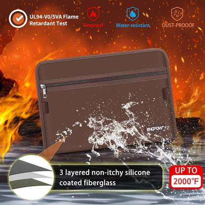 ENGPOW Expanding File Folder,Fireproof 13 Pockets Document Organizer Bag