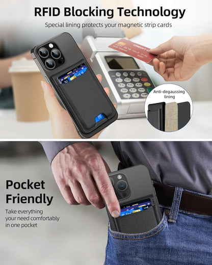 ExtreLife for Magsafe Wallet, Works with Apple Find My, 6 Cards Holder