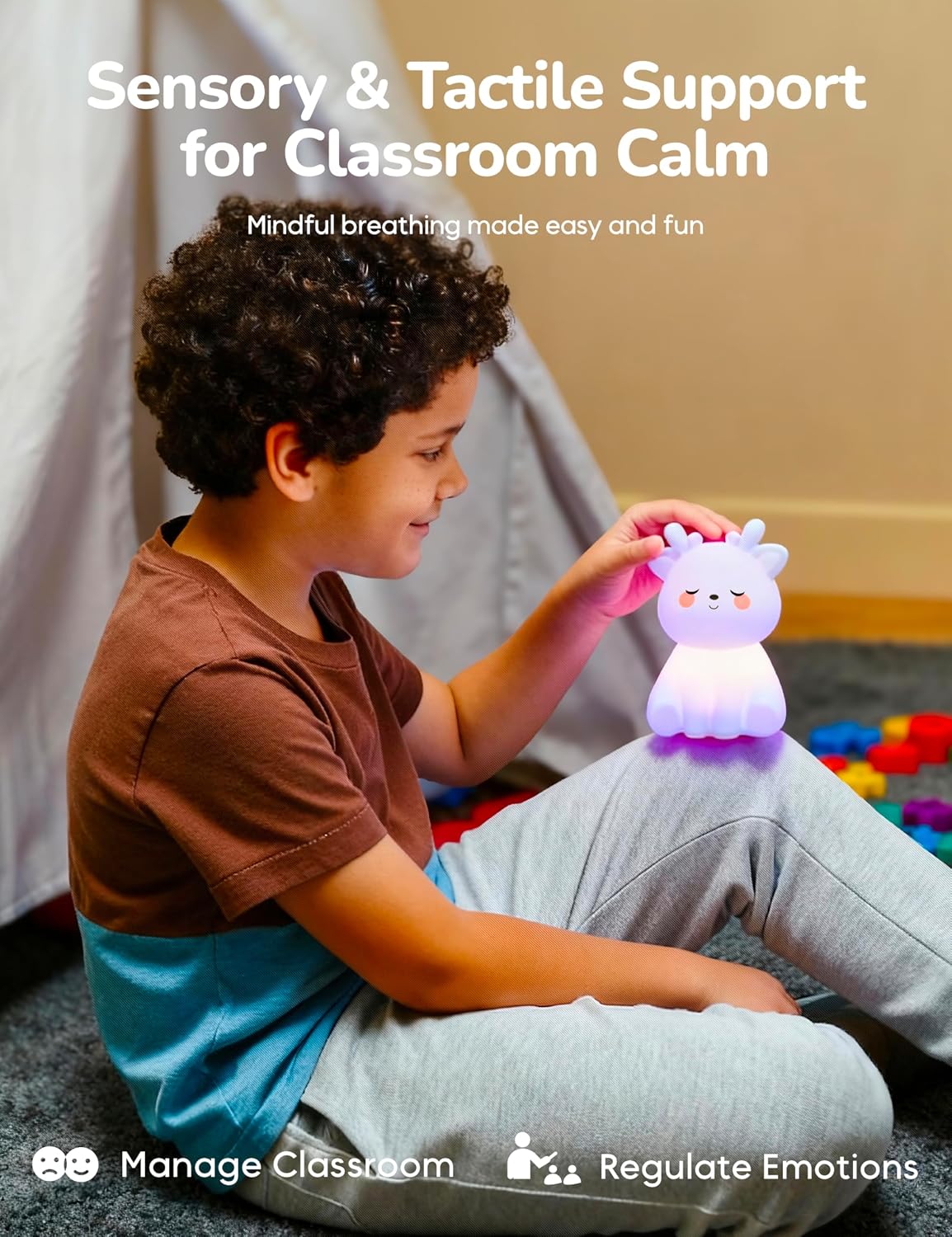 Breathing Pal, Anxiety Relief Kid Breathing Light for Calm Down Corner