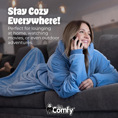 THE COMFY Original | From Shark Tank | Patented | Oversized Sherpa Wearable Blanket Hoodie| Gift for Women & Men | One Size