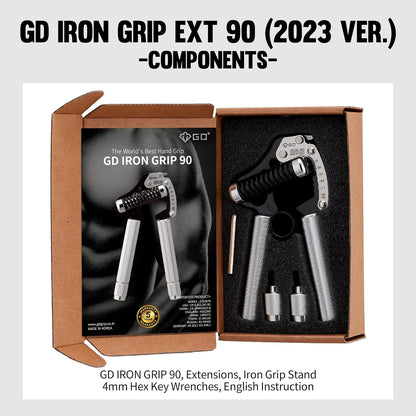 GD IRON GRIP Grip Strength Trainer Adjustable Hand Gripper Strengthener Hand Grip Exerciser Wrist Strengtheners Silent & Durable – Forearm, Finger & Hand Strength Training for Athletes, Climbers & Rehabilitation
