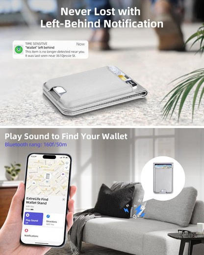 ExtreLife for Magsafe Wallet, Works with Apple Find My, 6 Cards Holder