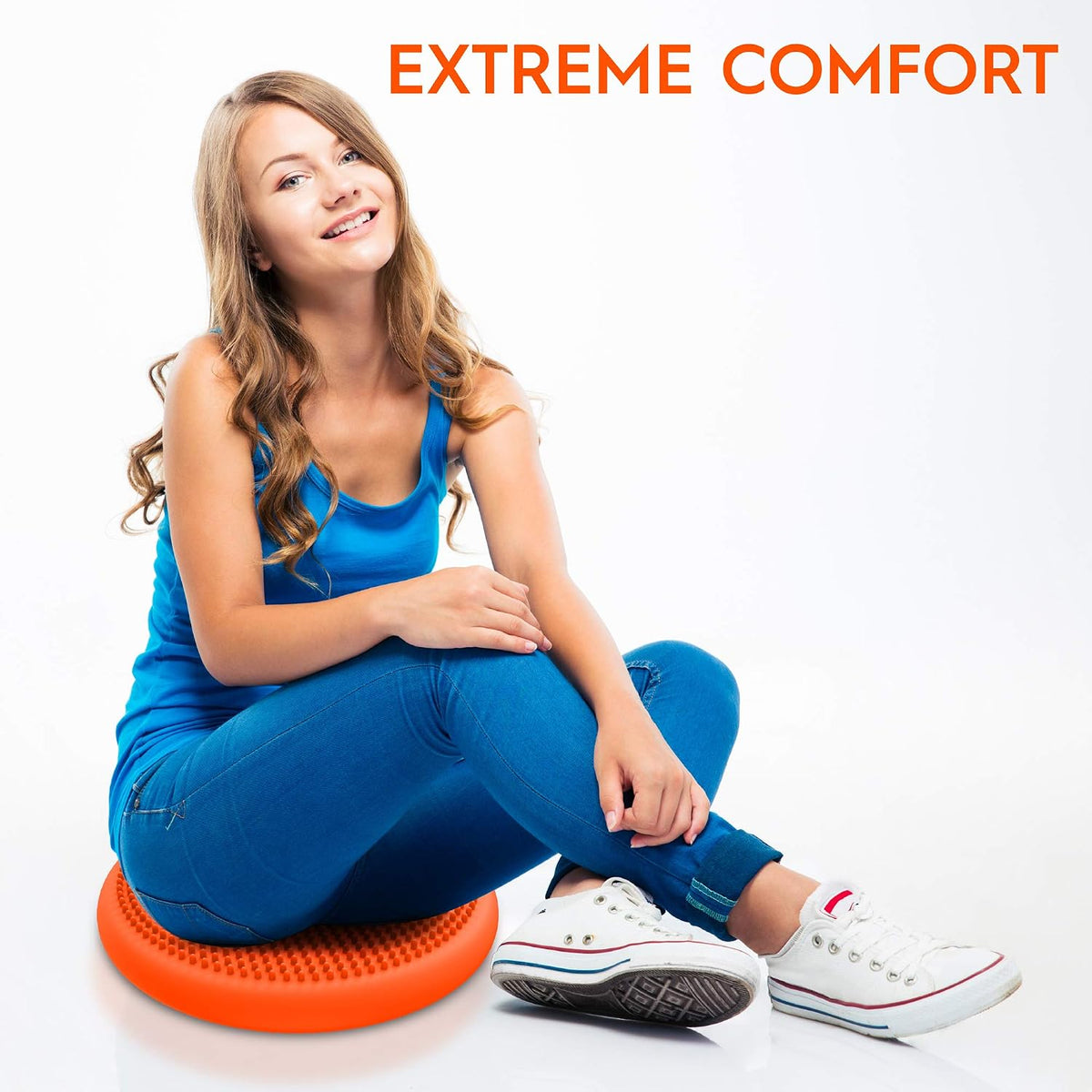 Bouncyband – Wiggle Seat – Purple, 13” D – Large Sensory Cushion for Kids