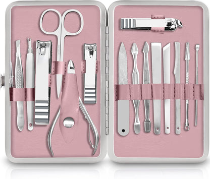 Utopia Care Nail Clippers Professional Nail Kit or Manicure Kit for Women and Men, Stocking Stuffers or Groomsmen Gifts Pedicure Set for Fingernail, Toenail Clippers with Travel Case